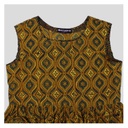 Mustard Ajrakh Hand Block Printed Cotton Short Kurti