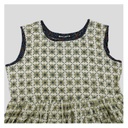 Cream Ajrakh Hand Block Printed Cotton Short Kurti