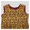 Yellow Ajrakh Hand Block Printed Cotton Short Kurti