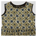Cream Ajrakh Hand Block Printed Cotton Short Kurti