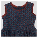 Blue Ajrakh Hand Block Printed Cotton Short Kurti