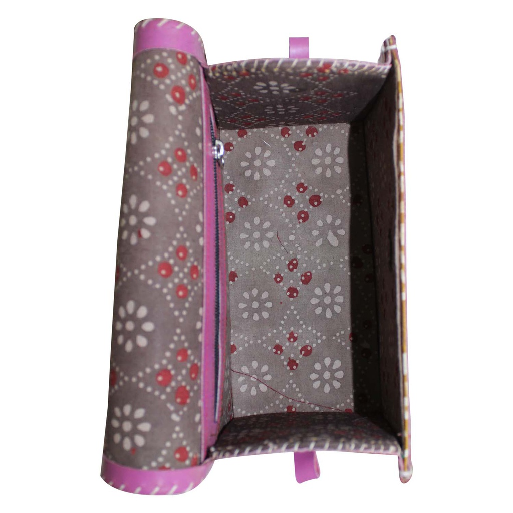 Handcrafted Kutchi Leather Sling Box Bag
