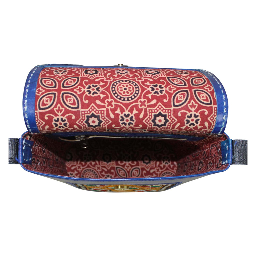 Handcrafted Kutchi Leather Sling Bag