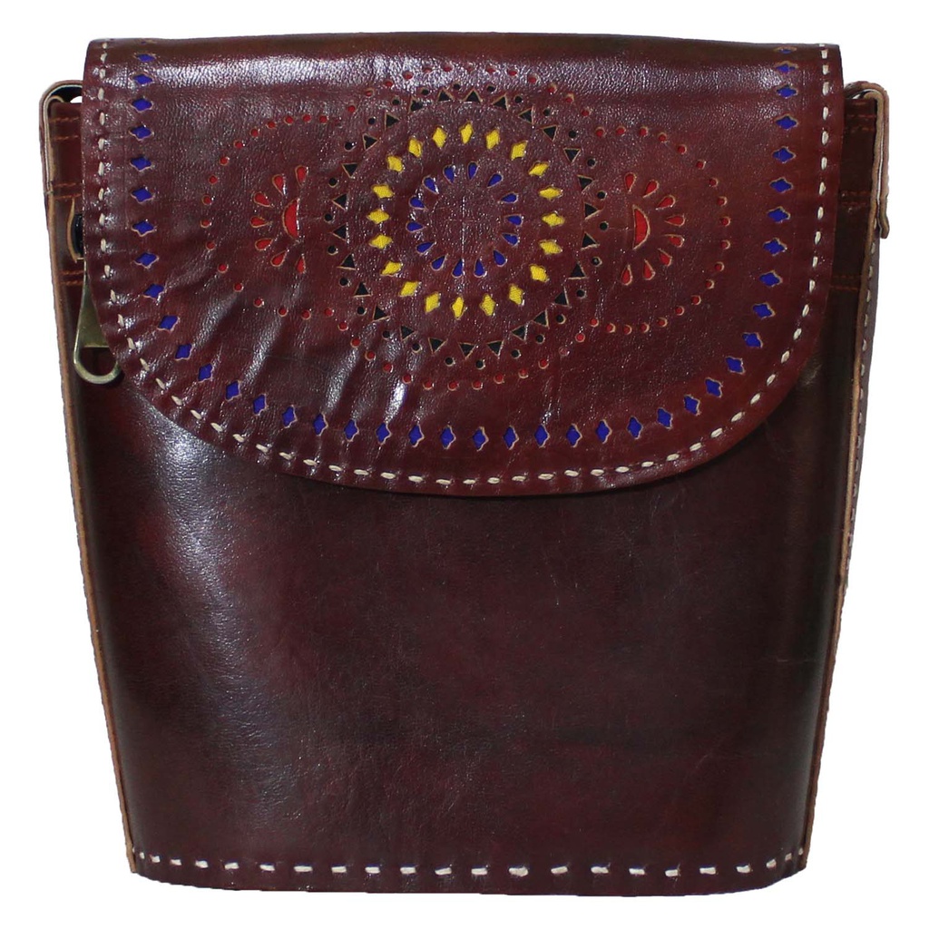 Handcrafted Kutchi Leather Sling Bag