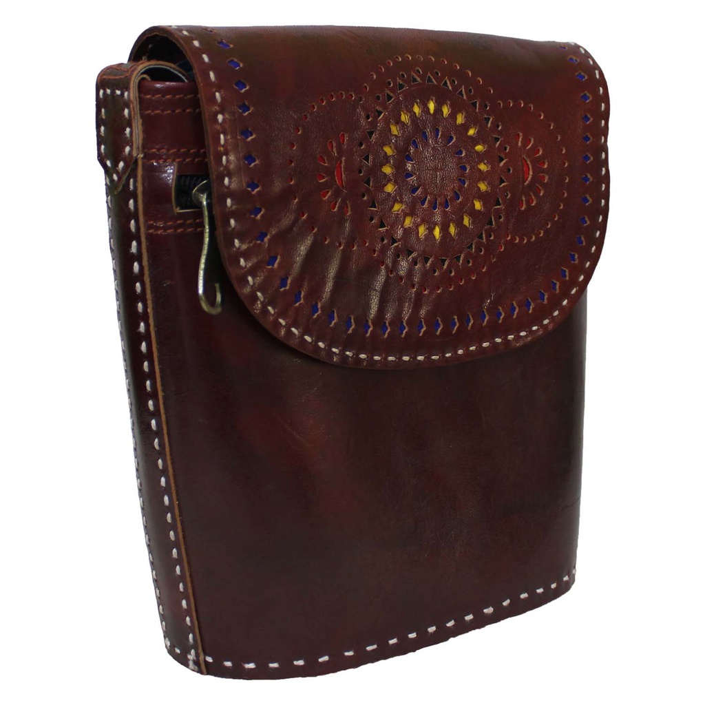 Handcrafted Kutchi Leather Sling Bag