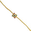 Hand Beaded Rakhi - Yellow