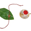 Hand Beaded Flower Design Rakhi - Multicolor