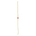 Hand Beaded Rakhi - Yellow and Orange