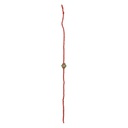 Hand Beaded Flower Design Rakhi - Light Green and Orange