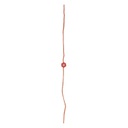 Hand Beaded Round Rakhi - Orange