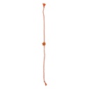 Hand Beaded Flower Design Rakhi - Orange and Red