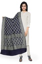 Navy Blue Georgette Handwoven Neemzari Bandhani Dupatta