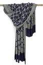 Navy Blue Georgette Handwoven Neemzari Bandhani Dupatta