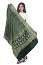 Bottle Green Georgette Handwoven Neemzari Bandhani Dupatta
