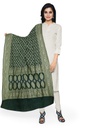 Bottle Green Georgette Handwoven Neemzari Bandhani Dupatta