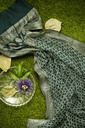 Bottle Green Georgette Handwoven Neemzari Bandhani Dupatta