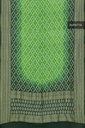 Parrot Green and Green Georgette Handwoven Neemzari Bandhani Dupatta