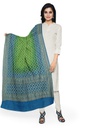 Parrot Green and Sky Blue Georgette Handwoven Neemzari Bandhani Dupatta