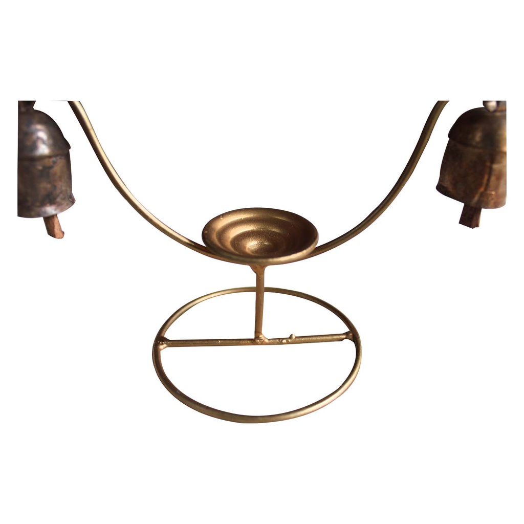 Handmade Decorative Diya Stand Copper Bell