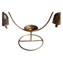 Handmade Decorative Diya Stand Copper Bell