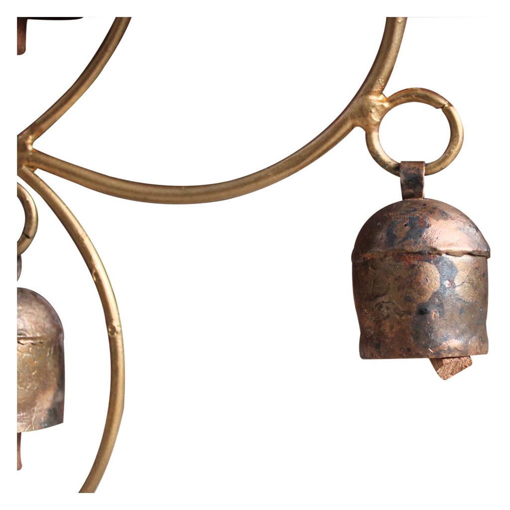 Handmade Decorative Diya Stand Copper Bell