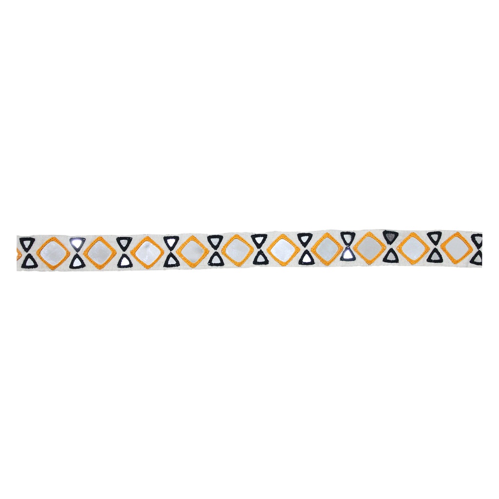 Mirror Work Embroidery Black Kamarbandh Belt