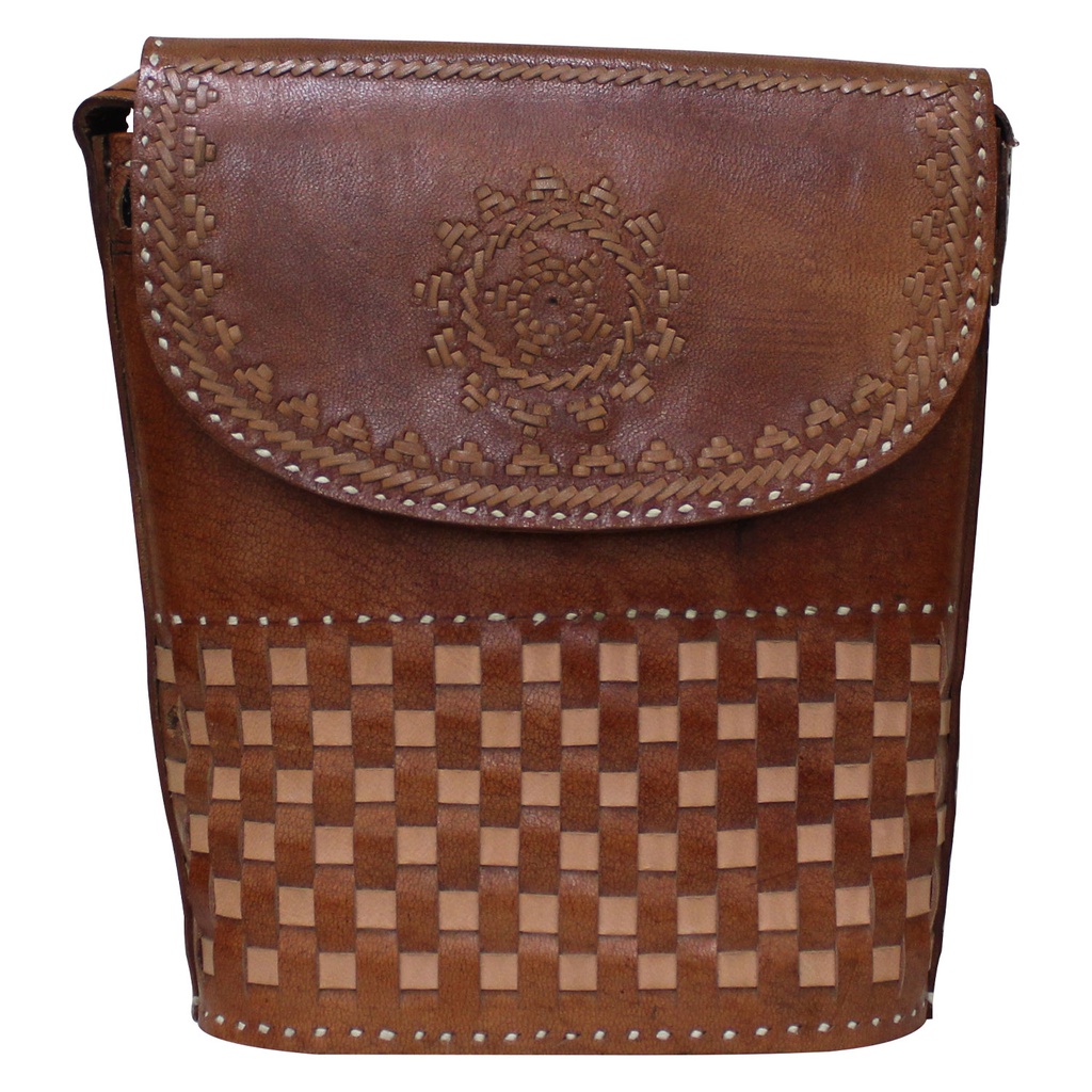 Handcrafted Kutchi Leather Sling Bag