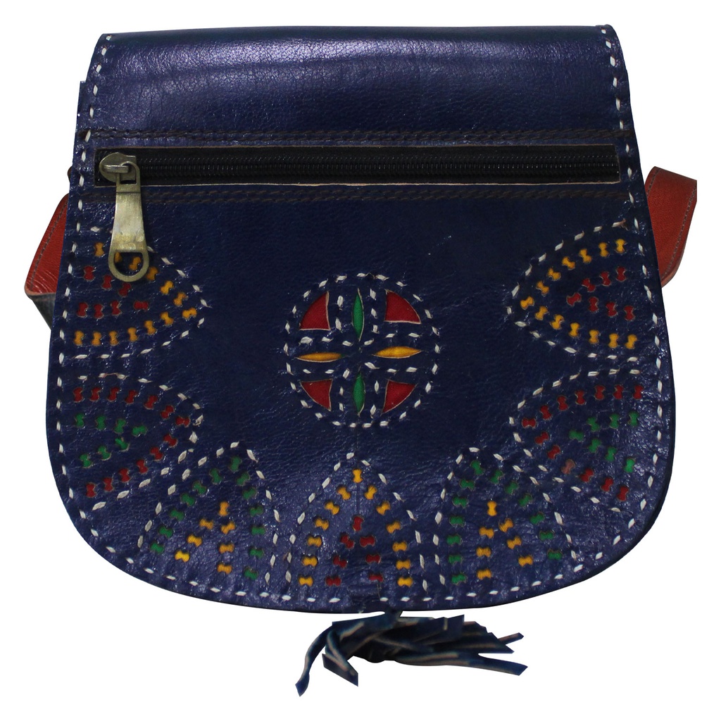 Handcrafted Kutchi Leather Sling Bag