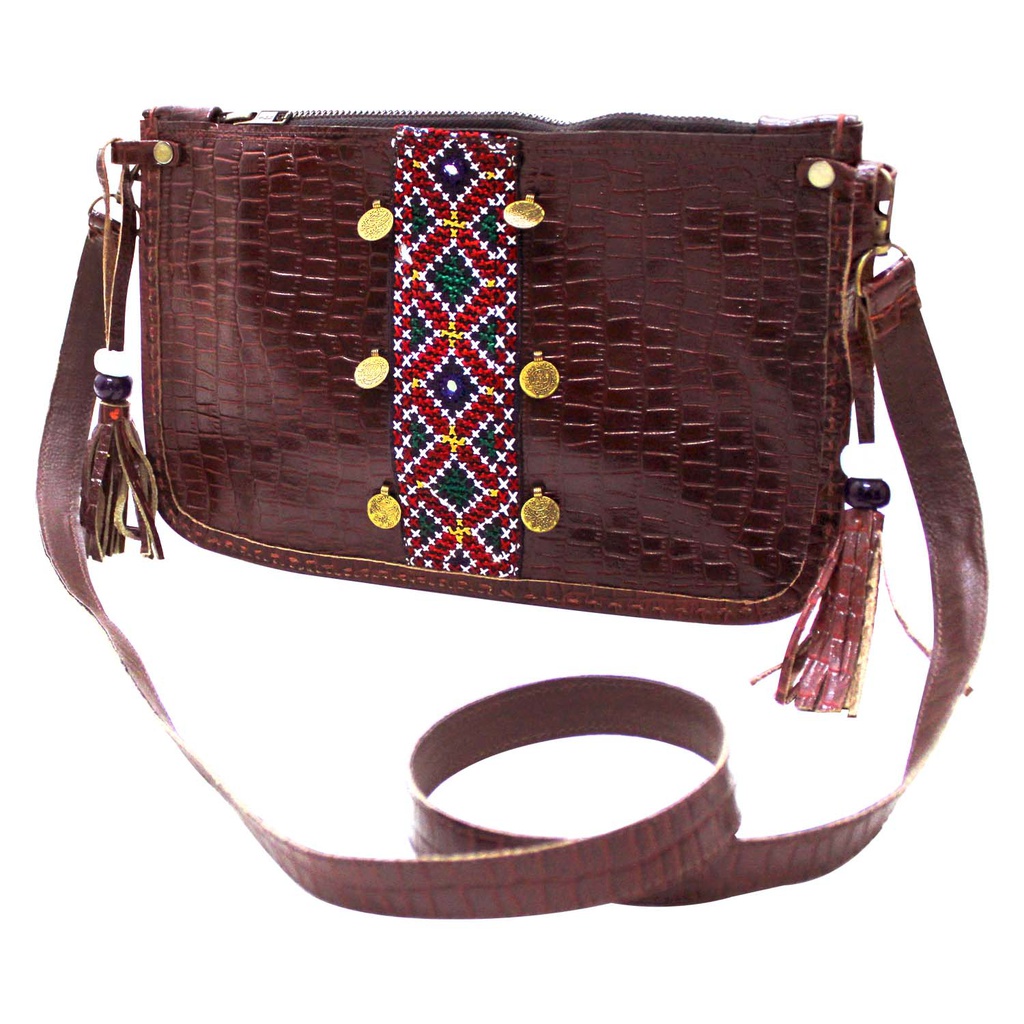 Handcrafted Kutchi Leather Sling Bag