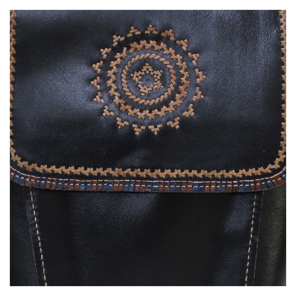 Handcrafted Kutchi Leather Balti Sling Bag