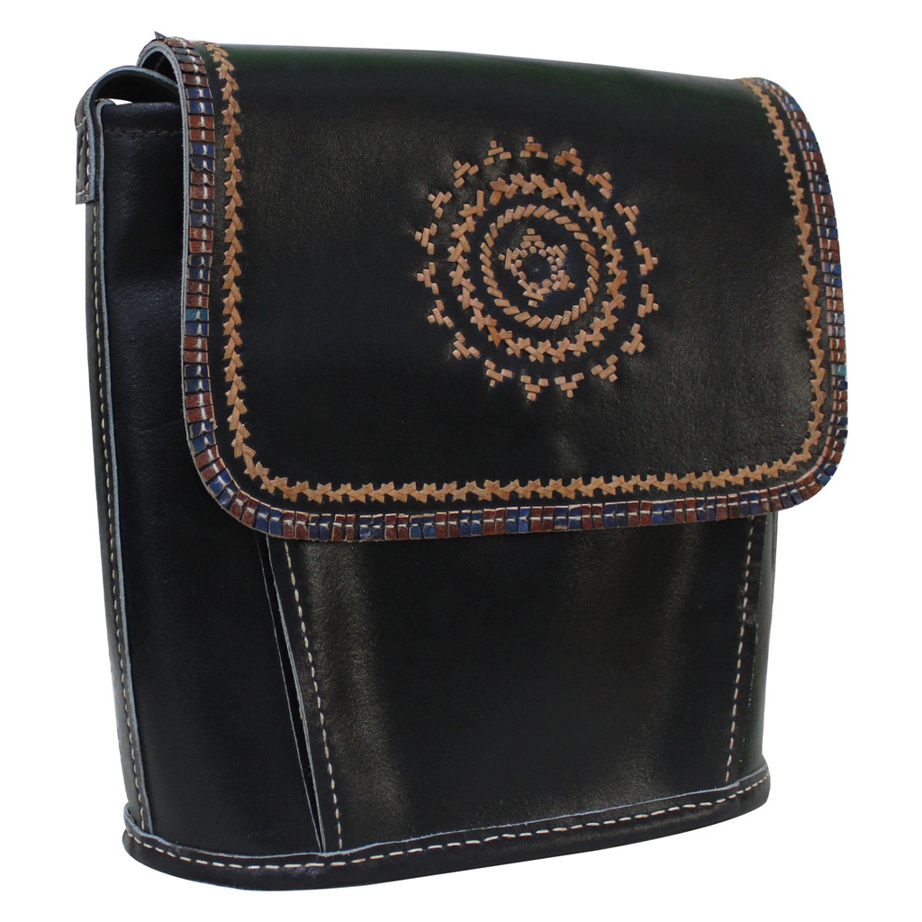 Handcrafted Kutchi Leather Balti Sling Bag