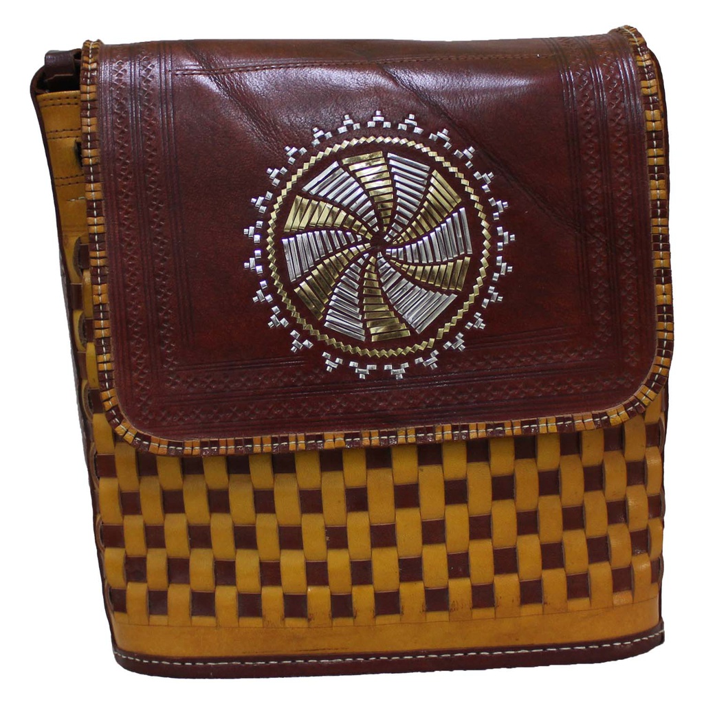 Handcrafted Kutchi Leather Balti Sling Bag