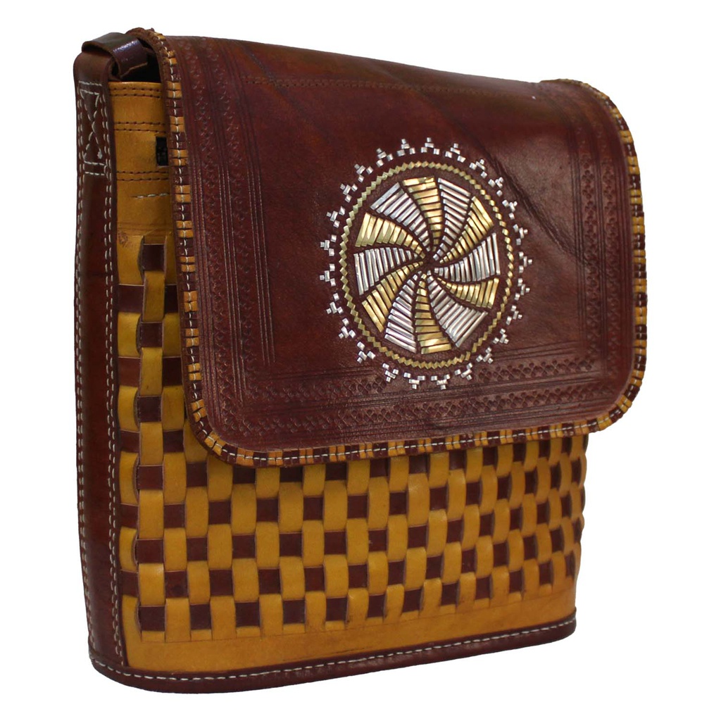 Handcrafted Kutchi Leather Balti Sling Bag