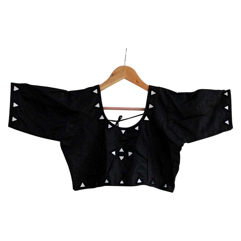 Handmade Black Cotton Chaniya Choli