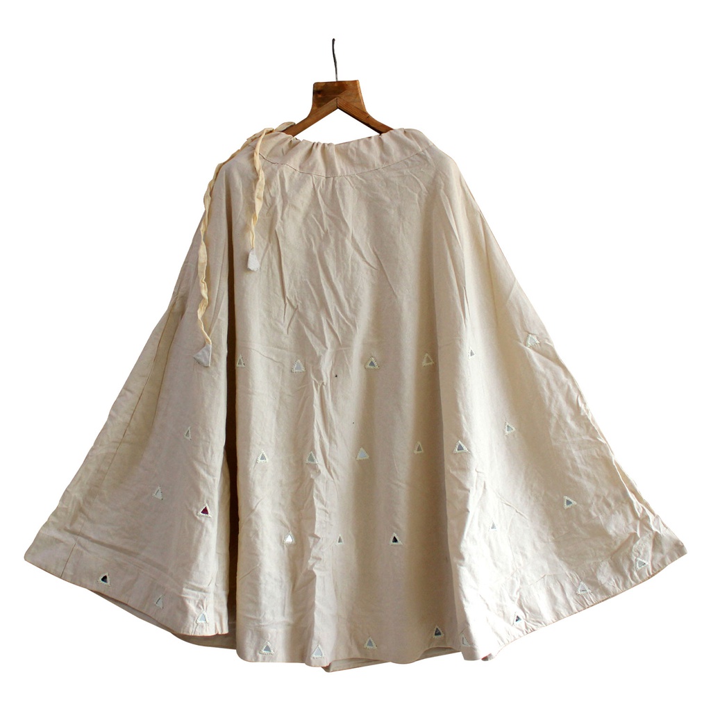 Handmade Off-White Cotton Chaniya Choli