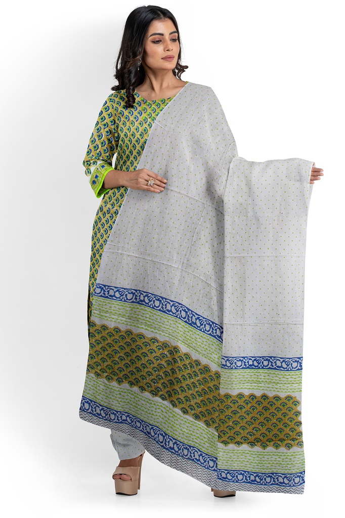 Hand Block Print Cotton Dress Material / Salwar Suit