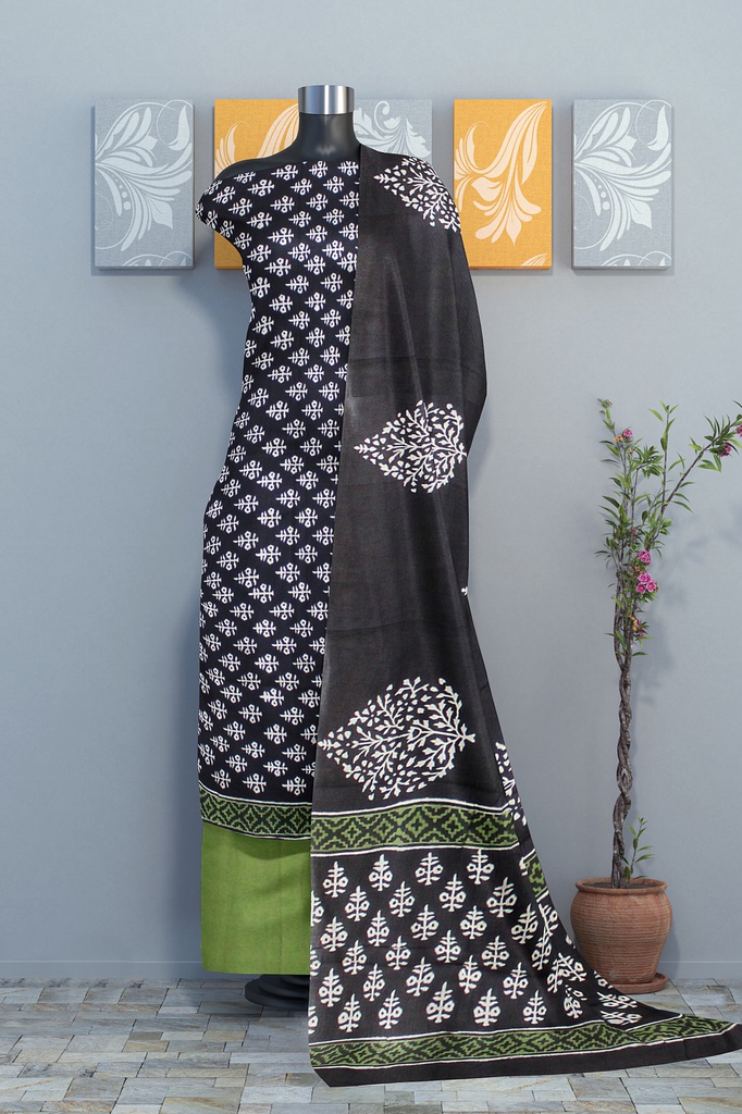 Hand Block Print Cotton Dress Material / Salwar Suit