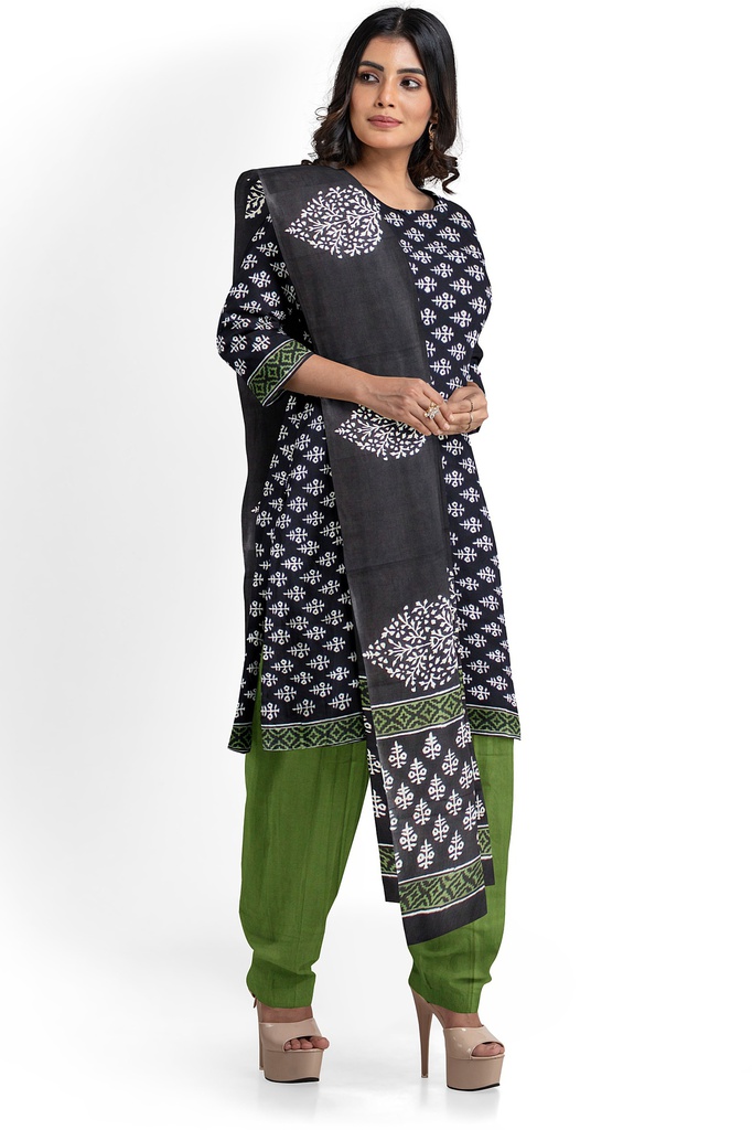 Hand Block Print Cotton Dress Material / Salwar Suit