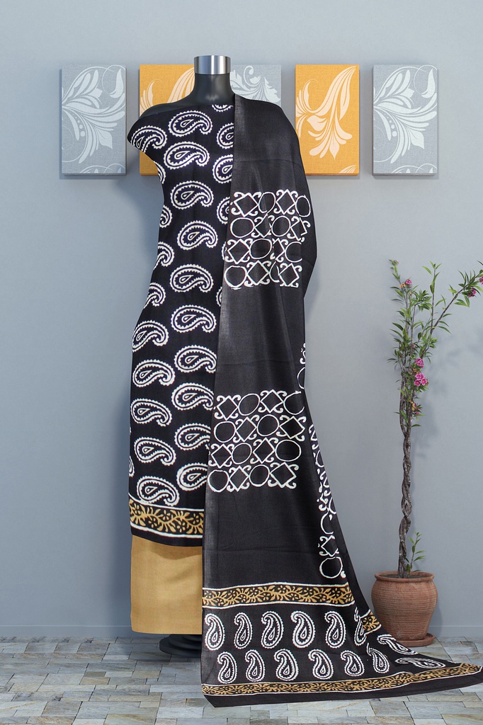 Hand Block Print Cotton Dress Material / Salwar Suit