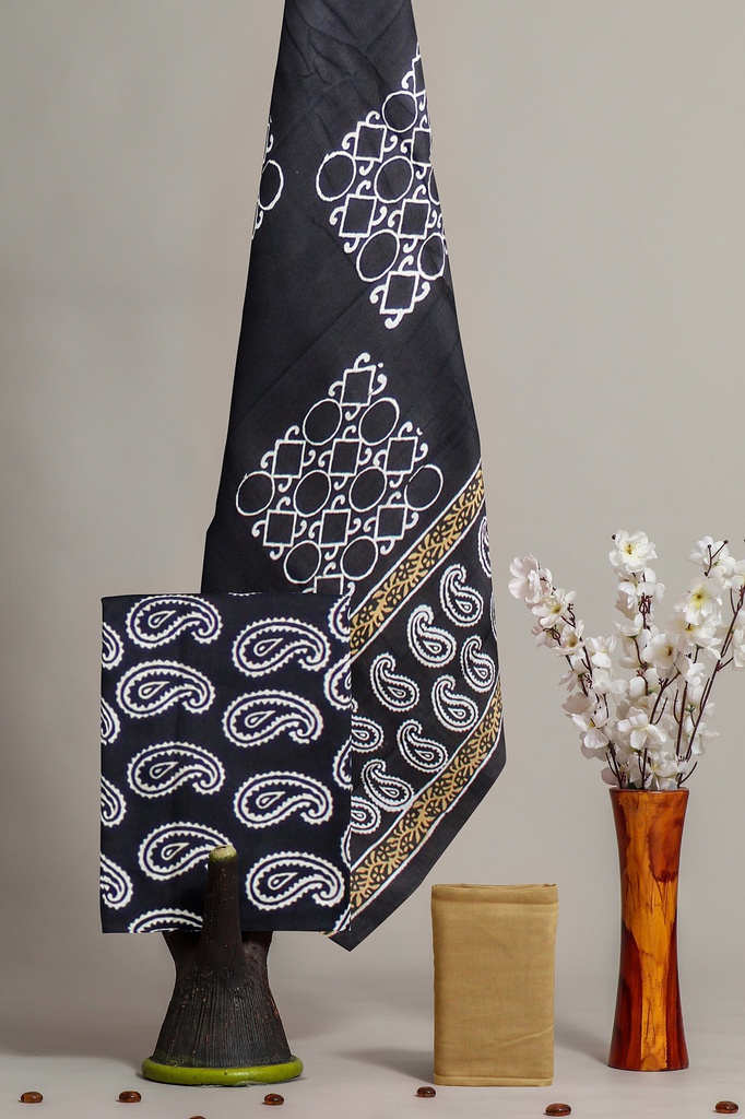 Hand Block Print Cotton Dress Material / Salwar Suit