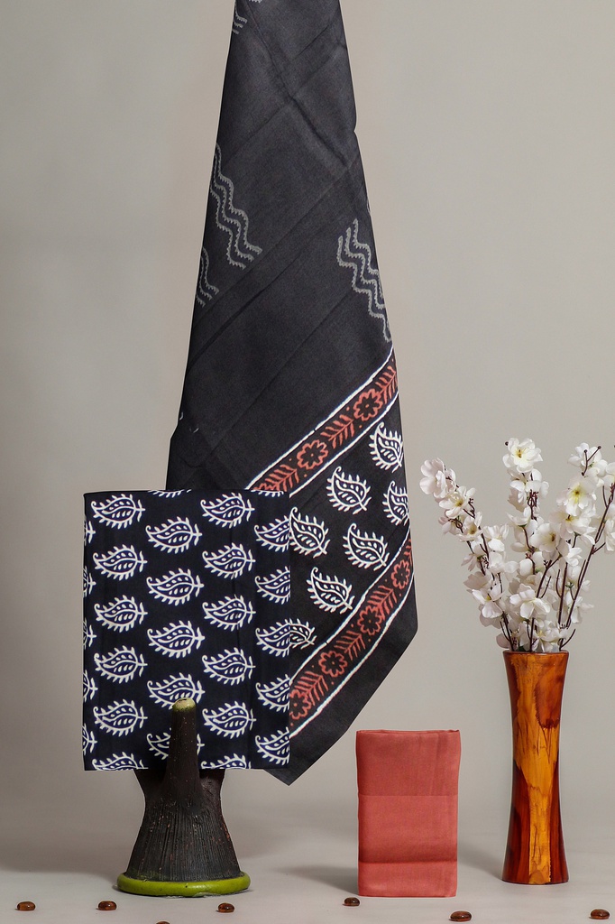 Hand Block Print Cotton Dress Material / Salwar Suit