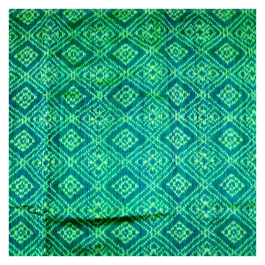 Handwoven Sea Green Single Ikat Material/Fabric
