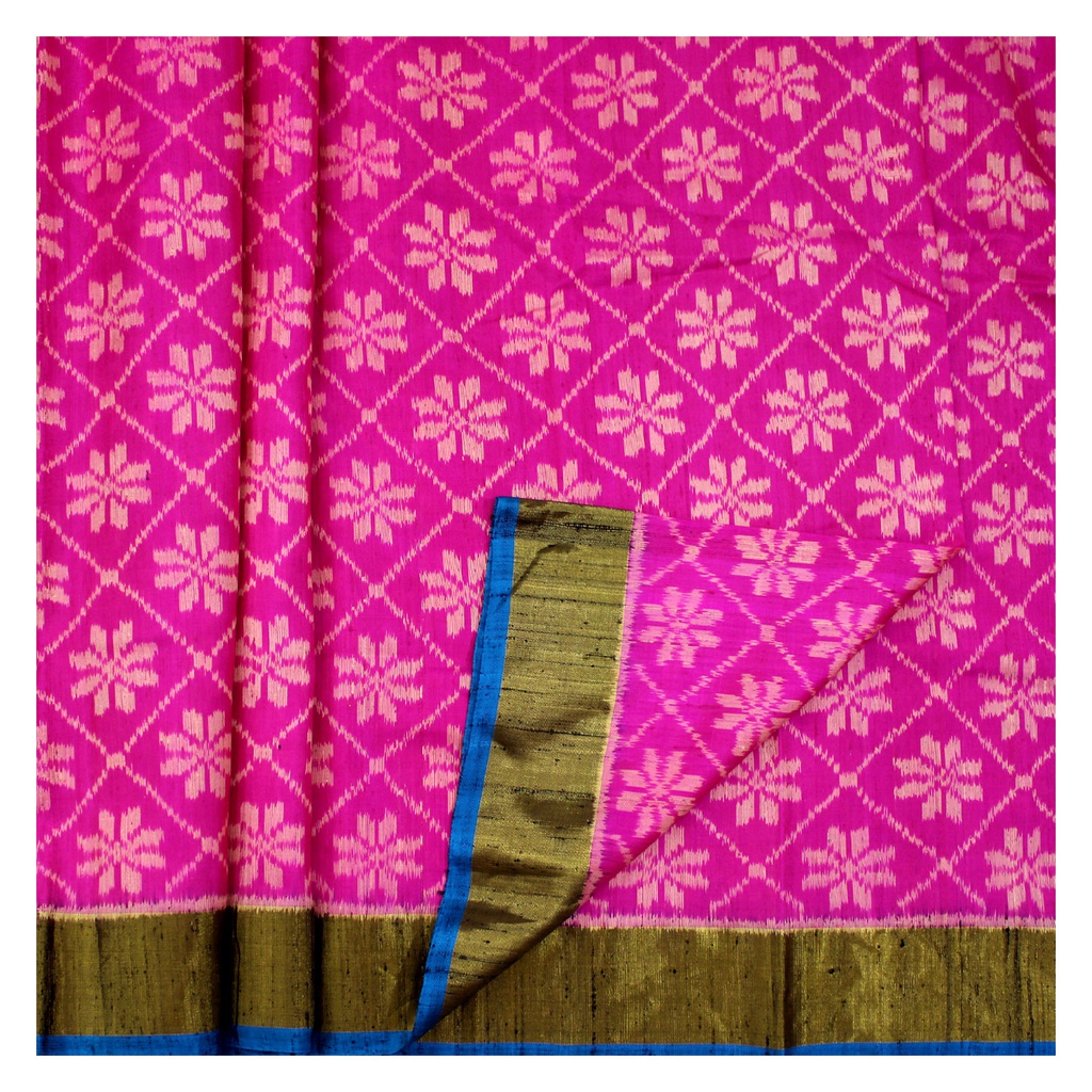 Handwoven Pink Single Ikat Material/Fabric