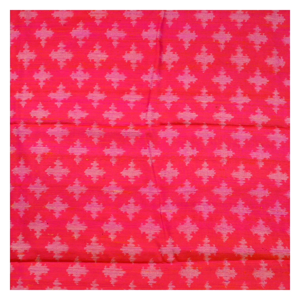 Handwoven Peach Single Ikat Material/Fabric