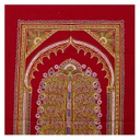 Handmade Rogan Painting - Red