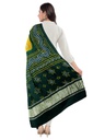Green and Mustard Handwoven Gaji Silk Bandhani Dupatta