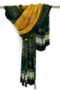 Green and Mustard Handwoven Gaji Silk Bandhani Dupatta