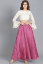 Handmade Plain Mashru Silk Long Skirt