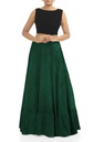 Handmade Plain Mashru Silk Long Skirt