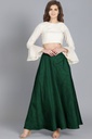 Handmade Plain Mashru Silk Long Skirt